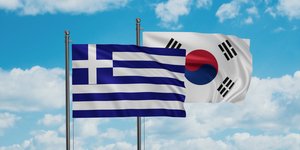 South Korean and Greek flag