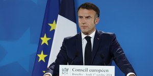 Ο Εμανουέλ Μακρόν στη Σύνοδο Κορυφής των Βρυξελλών