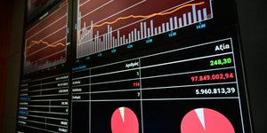 Πίνακας με δείκτες χρηματιστηρίου