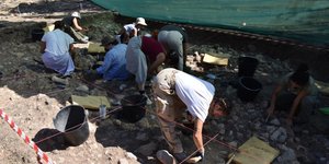 Archaeologists have uncovered the oldest layer of the Rodafnidia site near the Lisvori thermal springs on the Greek island of Lesvos