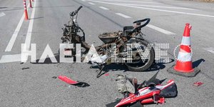 Φωτογραφία από το τροχαίο στην Πατρών - Πύργου
