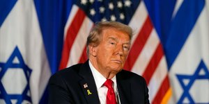 Ο Ρεπουμπλικάνος υποψήφιος για την προεδρία, Ντόναλντ Τραμπ, σε εκδήλωση στο Μαϊάμι, για τον ένα χρόνο από την επίθεση της Χαμάς στο Ισραήλ στις 7 Οκτωβρίου