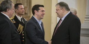 Αλέξης Τσίπρας και Ευάγγελος Βενιζέλος 