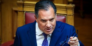 Ο Αδωνις Γεωργιάδης στη Βουλή