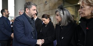 Ο Νίκος Ανδρουλάκης στην κηδεία του Γιάννη Μπουτάρη