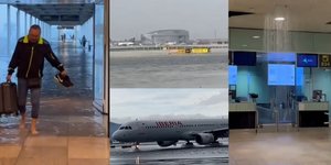 Το πλημμυρισμένο αεροδρόμιο της Βαρκελώνης
