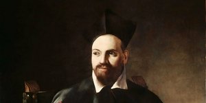 Ο πίνακας απεικονίζει τον Monsignor Maffeo Barberini, έναν αριστοκράτη της Φλωρεντίας