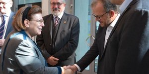 Η Λίνα Μενδώνη στο Αρχαιολογικό Μουσείο Θεσσαλονίκης