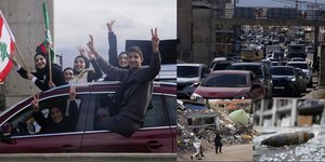 Στιγμιότυπα από την επιστροφή εκτοπισμένων στον νότιο Λίβανο