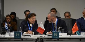 Η Υπουργός Πολιτισμού, Λίνα Μενδώνη, με τον ομόλογό της από τη Μάλτα, Owen Bonnici