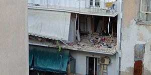 Το διαμέρισμα στους Αμπελόκηπους μετά την έκρηξη της βόμβας 