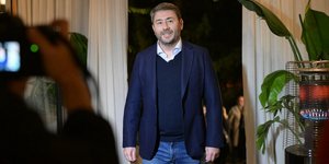 Ο Νίκος Ανδρουλάκης στο δείπνο που παρέθεσε στην ΚΟ του ΠΑΣΟΚ