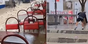 Tρομακτικές βροχοπτώσεις στο Αλγκάρβε της Πορτογαλίας