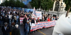 Συλλαλητήριο συνταξιούχων στο κέντρο της Αθήνας