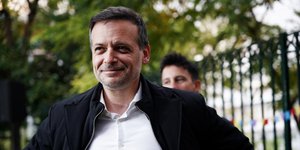 Ο Χάρης Δούκας στην παιδική χαρά που εγκαινιάστηκε