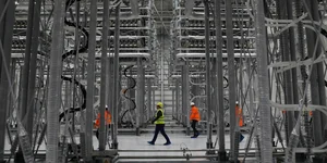 Κτιριακές εργασίες στο Σταθμό Μετατροπής Κουμουνδούρου στον Ασπρόπυργο