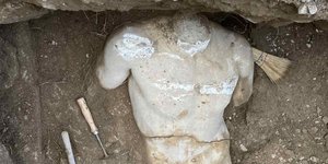Stunning Ancient Statue Unearthed During Construction in Athens