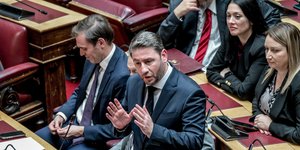 Ο Νίκος Ανδρουλάκης στη Βουλή
