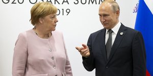 H Άνγκελα Μέρκελ και Βλαντίμιρ Πούτιν