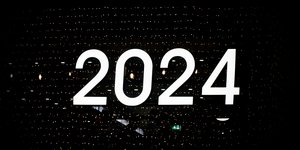 Εορταστική επιγραφή για την Πρωτοχρονιά 2024