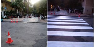 Εργα διαγραμμίσεων σε σχολικές διαβάσεις