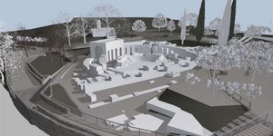 Φωτορεαλιστική απεικόνιση διαμορφώσεων δυτικά του Ωδείου 