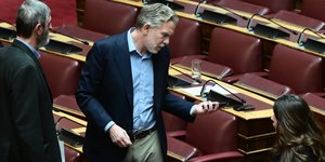 Ο Παύλος Γερουλάνος στη Βουλή