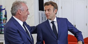 Ο Φρανσουά Μπαϊρού και ο Γάλλος πρόεδρος Εμανουέλ Μακρόν
