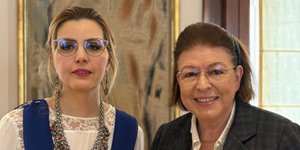Η Υπουργός Πολιτισμού Λίνα Μενδώνη με την πρέσβη της Αλγερίας Zaina Benhabouche