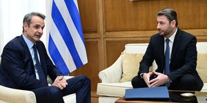 Κυριάκος Μητσοτάκης και Νίκος Ανδρουλάκης