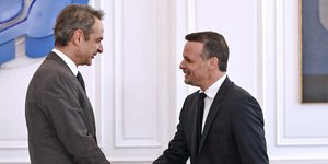 Συνάντηση Κυριάκου Μητσοτάκη με τον Χάρη Δούκα