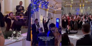 O τρομπονίστας Τζόναθαν Άρονς έκλεψε την παράσταση σε γαμήλια δεξίωση στο Νιου Τζέρσεϊ