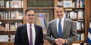 Ο Αλέξης Πατέλης με τον πρωθυπουργό Κυριάκο Μητσοτάκη