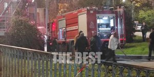 Πυροσβεστικό έξω από το οσοκομείο Άγιος Ανδρέας