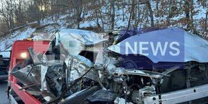 Το ΙΧ που ενεπλάκη στο τροχαίο