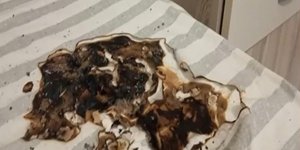 Το σημάδι που άφησε η έκρηξη που προκλήθηκε από το κινητό