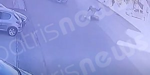 Η στιγμή του τροχαίου στην Πατρών