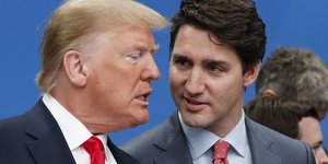 Ο εκλεγμένος πρόεδρος των ΗΠΑ, Ντόναλντ Τραμπ και ο Καναδός πρωθυπουργός Τζάστιν Τριντό 