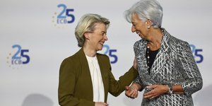 Οι πρόεδροι Κομισιόν και ΕΚΤ, Φον ντερ Λάιεν και Λαγκάρντ