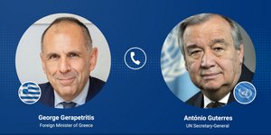 Τηλεφωνική επικοινωνία Γ. Γεραπετρίτη με το ΓΓ του ΟΗΕ