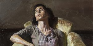 πινακας γυναικα στην πολυθρονα