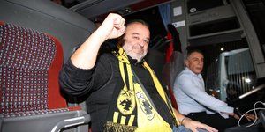Ο Μάριος Ηλιόπουλος μετά τη πρόκριση της ΑΕΚ επί του ΠΑΟΚ στην Τούμπα στο Κύπελλο Ελλάδος