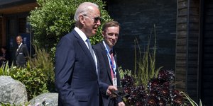 Ο πρόεδρος των ΗΠΑ, Τζο Μπάιντεν με τον σύμβουλο Εθνικής Ασφάλειας Τζέικ Σάλιβαν