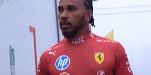 O Lewis Hamilton στην πρώτη ημέρα των δοκιμών με τη Ferrari