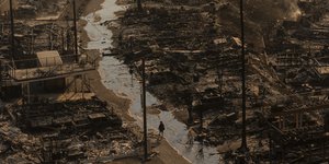 Καμμένα σπίτια στη συνοικία Pacific Palisades του Λος Άντζελες