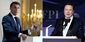 Ο Εμμανουέλ Μακρόν και ο Έλον Μασκ