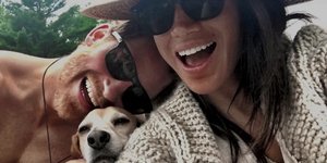 Μέγκαν Μαρκλ και πρίγκιπας Χάρι με τον σκύλο τους Γκάι