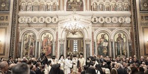 Το σκήνωμα του Αρχιεπισκόπου Αλβανίας Αναστάσιου στην Μητρόπολη Αθηνών