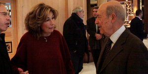 Ο Κώστας Σημίτης με την στενή συνεργάτιδά του, Χριστίνα Πουλίδου