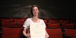 Μαρία Πρωτόπαππα με το βραβείο της